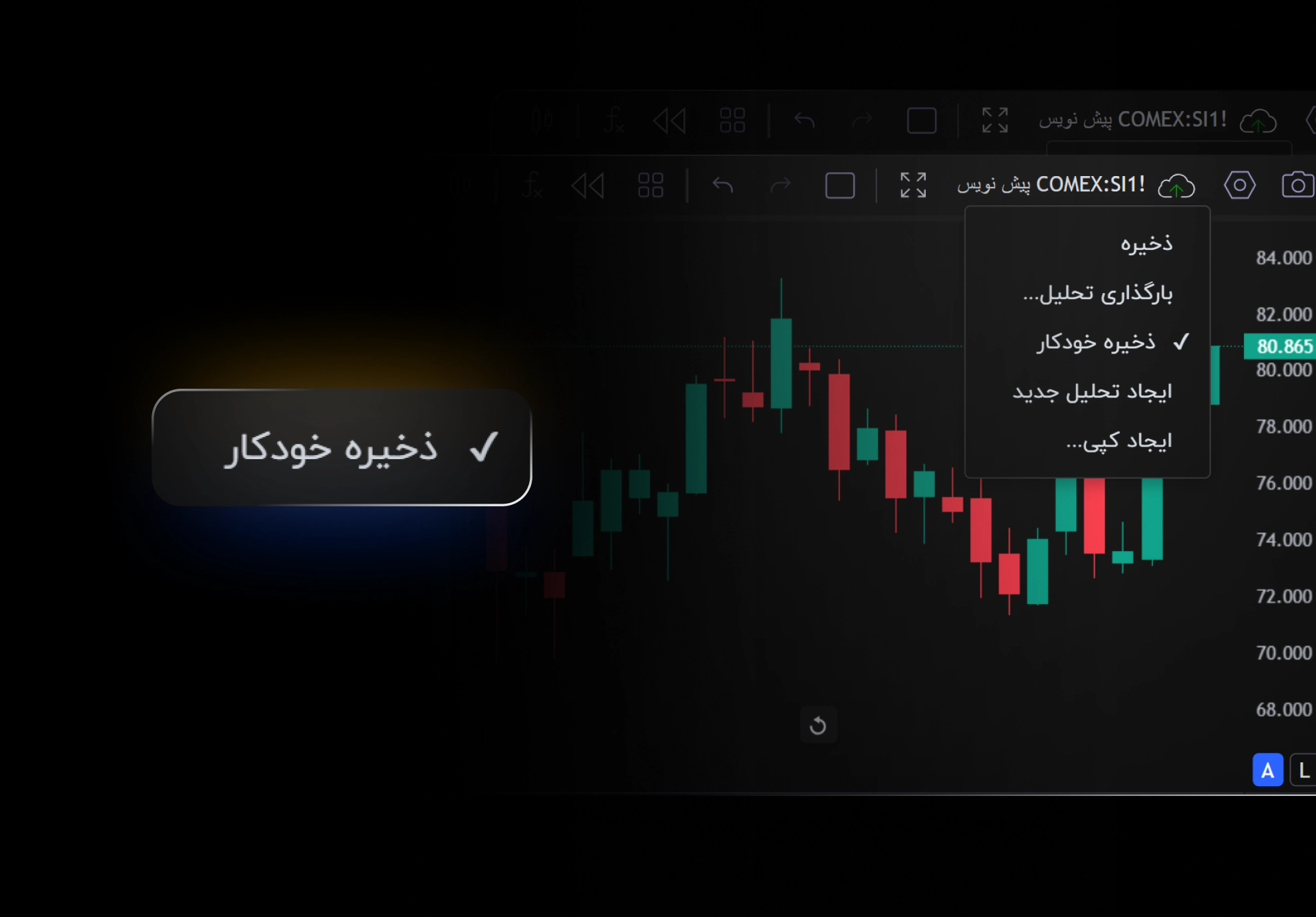 ذخیره خودکار تحلیل