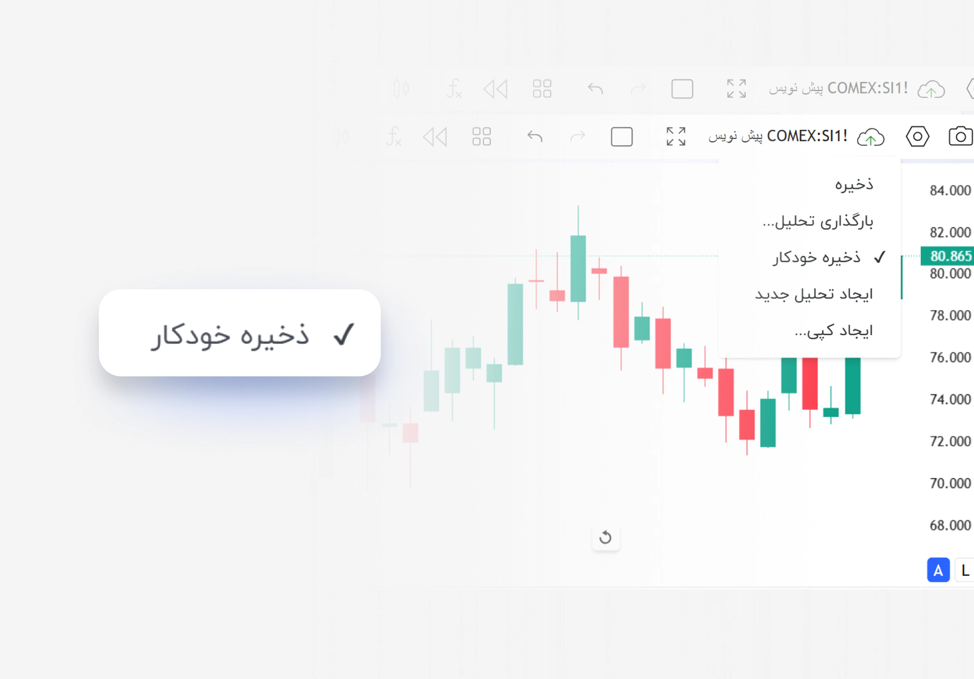 ذخیره خودکار تحلیل